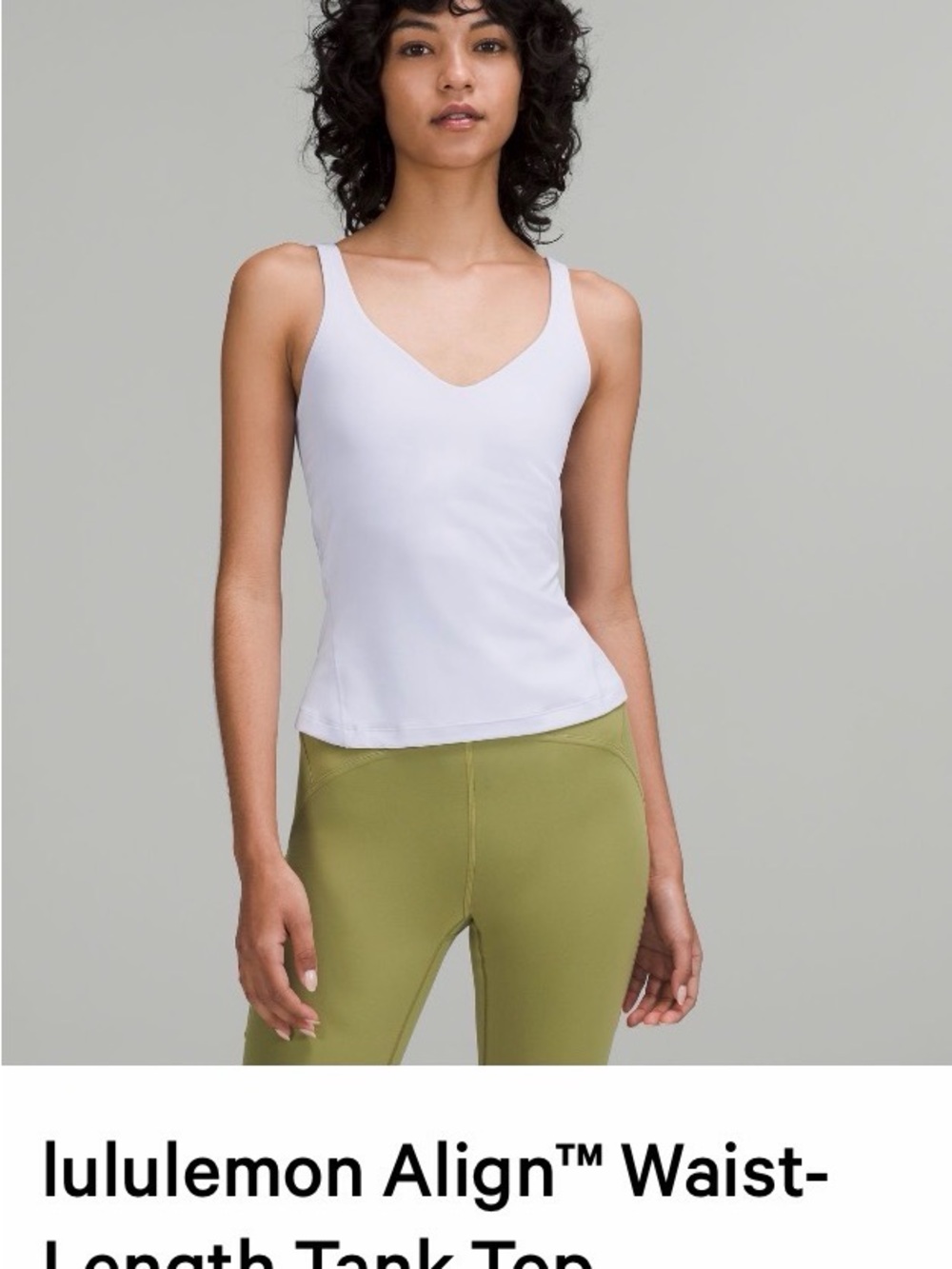 lululemon athletica pastel blue Align Tank waist length